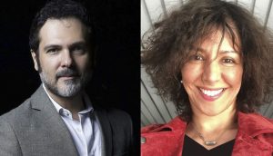 کوروش تهامی با کت و شلوار و سلفی بی حجاب شبنم طلوعی