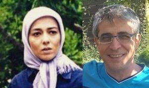 امیر غفارمنش و شادروان پوپک گلدره با لباس آبی