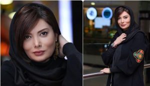 نگار فروزنده با تیپ مشکی