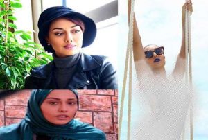 عکس بی حجاب صدف طاهریان و عکس با حجابش با کلاه و شال