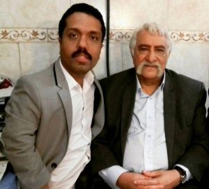 داریوش ارجمند و امید علیمردانی با کت و شلوار و گریم سریال ستایش