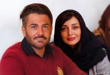 محمدرضا گلزار با پلیور قرمز در کنار ساره بیات