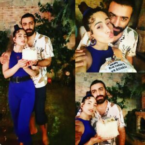 بهارک صالح نیا و همسرش