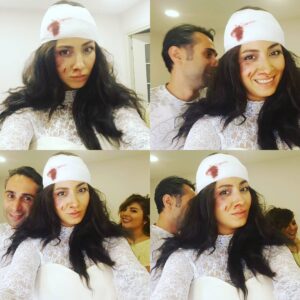 بهارک صالح نیا در اتاق گریم "تمام من"