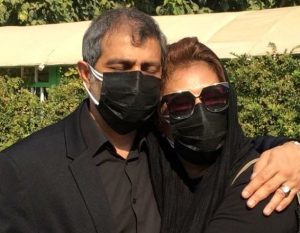 چهره تکیده نسرین مقانلو و برادرش در سوگ پدر