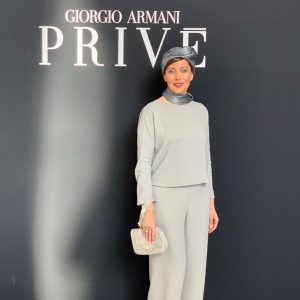 مهتاب کرامتی در مراسم رونمایی از طرح جدید جورجیو آرمانی