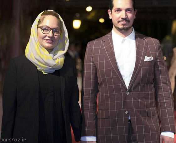 مهناز افشار با شال سفید و همسرش با کت چهارخونه - مهناز افشار عروس شد
