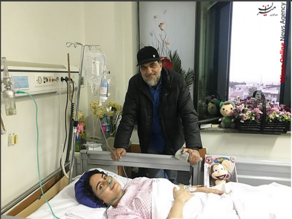 الناز شاکردوست در بیمارستان - فیلم حادثه الناز شاکردوست