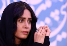 الناز شاکردوست با شال مشکی - فیلم حادثه الناز شاکردوست