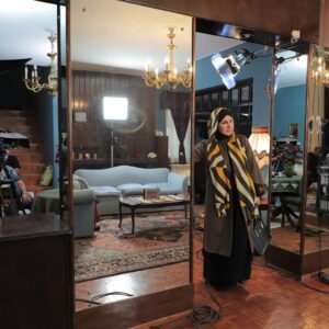 عکس های فاطمه گودرزی در پشت صحنه سریال شرم