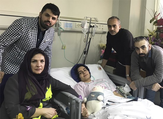 الناز شاکردوست در بیمارستان - فیلم حادثه الناز شاکردوست