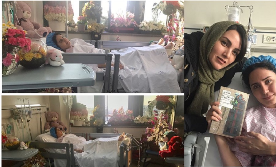 الناز شاکردوست در بیمارستان - فیلم حادثه الناز شاکردوست