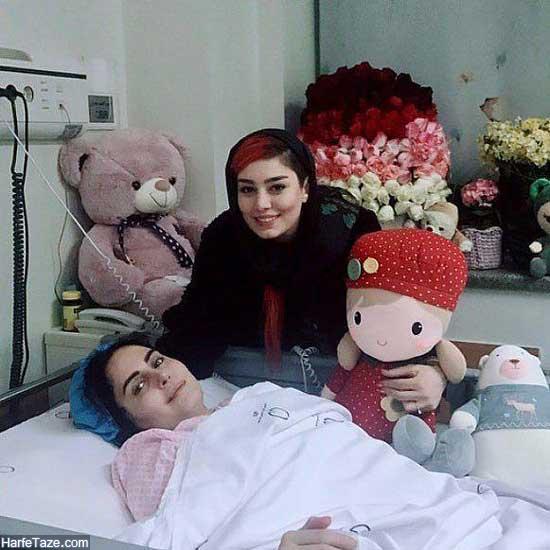 الناز شاکردوست و سحر قریشی در بیمارستان - فیلم حادثه الناز شاکردوست