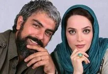 مهدی پاکدل و بهنوش طباطبایی با روسری آبی