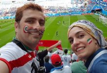 امین زندگانی و الیکا عبدالرزاقی در استادیوم