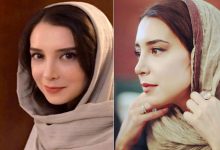 سحر جعفری جوزانی آمریکایی با شال کرم