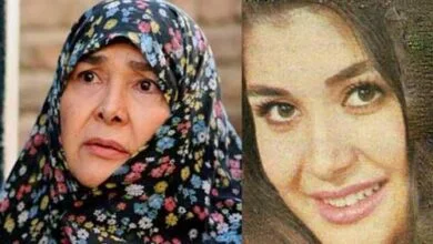 عکس آفرین عبیسی قبل و بعد از انقلاب با چادر گل گلی