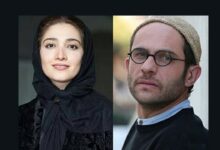 بابک حمیدیان و مینا ساداتی با شال مشکی