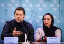 پژمان بازغی و همسرش در جشنواره فجر