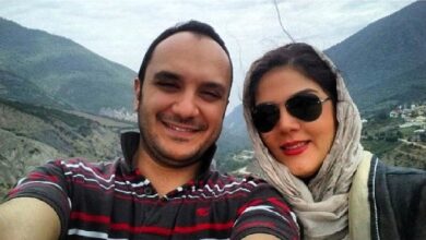 احسان کرمی و همسرش با عینک آفتابی