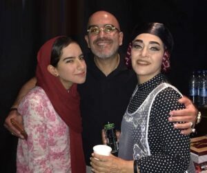 رویا نونهالی و همسر و دخترش