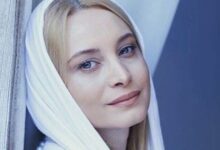 مریم کاویانی با شال سفید - کرونا مریم کاویانی