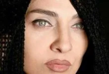 رویا نونهالی با شال مشکی - رنگ چشم رویا نونهالی