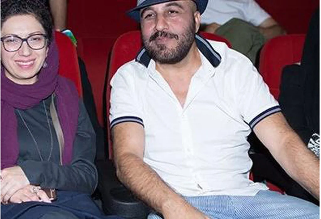 همسر رضا عطاران با شال بنفش