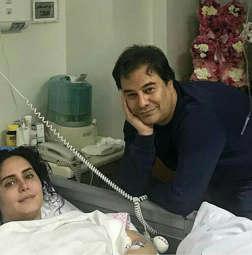 الناز شاکردوست در بیمارستان با پیمان قاسم خانی