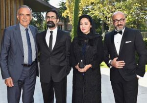 امیر آقایی، نیکی کریمی، وحید جلیلوند و ابرتو باربرا در فرش قرمز ونیز