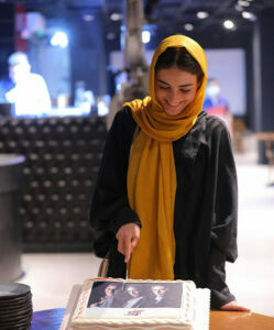 پردیس پورعابدینی در جشن پایان تصویربرداری آقازاده