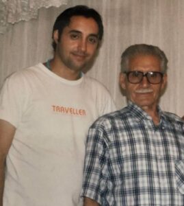 امیرحسین رستمی به همراه پدر مرحومش