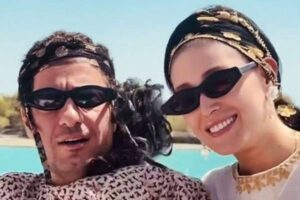 نوید محمدزاده و همسرش فرشته حسینی