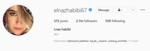 صفحه اینستاگرام الناز حبیبی