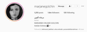 صفحه اینستاگرام مرجانه گلچین
