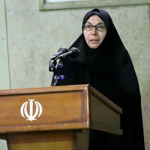 عکس پروانه معصومی در بیت رهبری