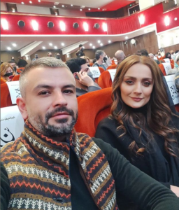 السا فیروزآذر در کنار امین سرتیپی