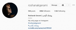 صفحه اینستاگرام روشنک گرامی