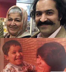 کودکی افشین هاشمی در آغوش مادر