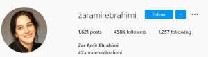 صفحه اینستاگرام زهرا امیر ابراهیمی