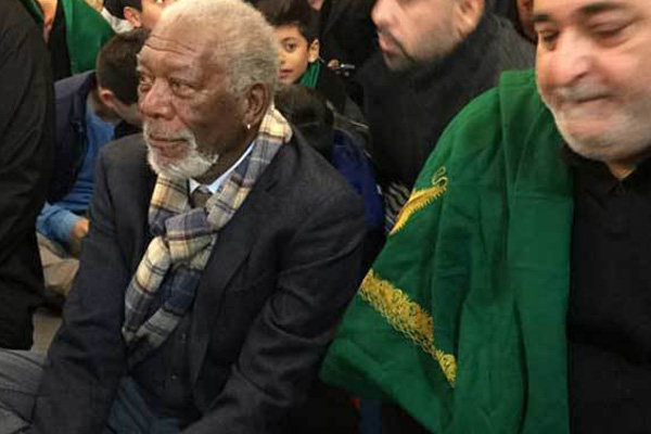 حضور مورگان فریمن در عزاداری عاشورا