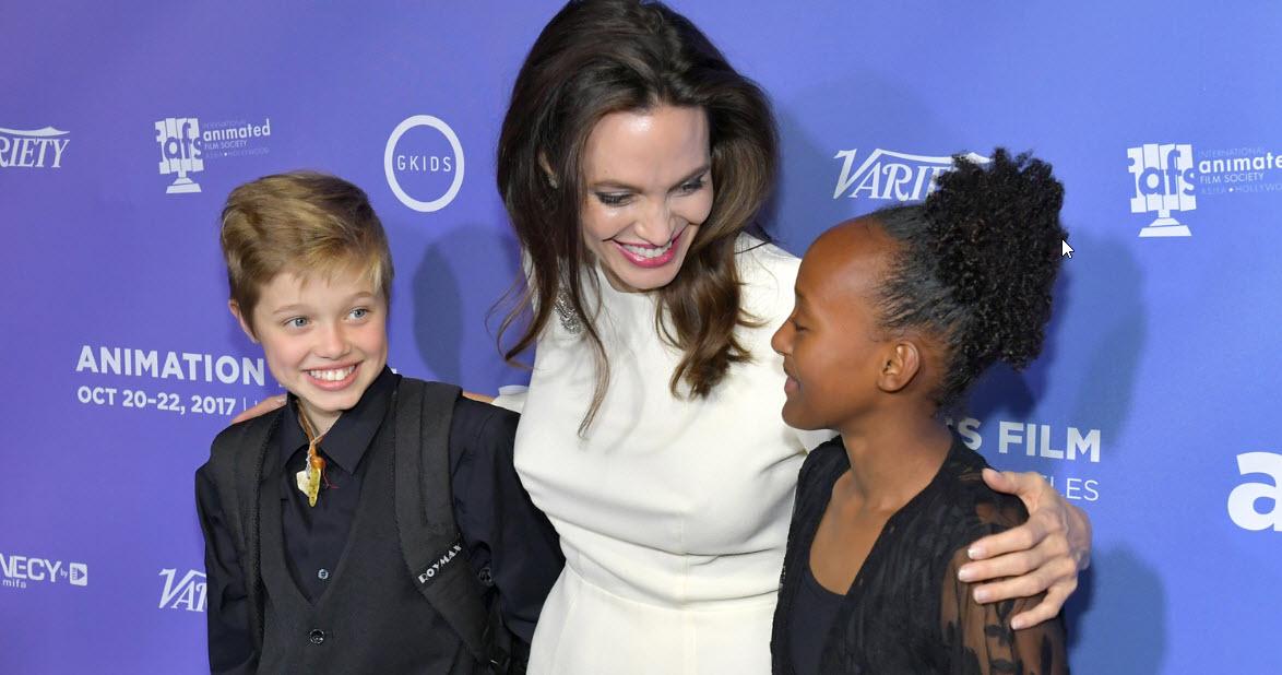 آنجلینا جولی به همراه فرزندانش