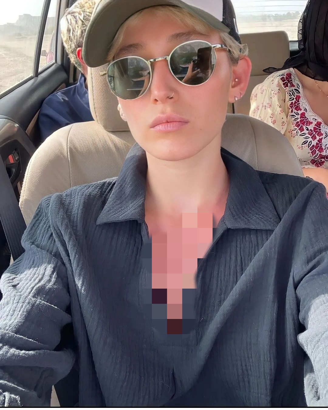 تیپ جنجالی فرشته حسینی در ماشینش خبرساز شد