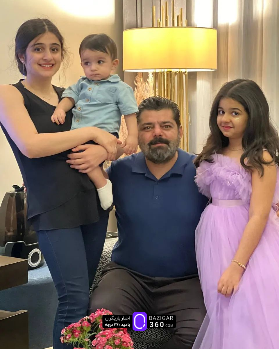 شاهد احمدلو در کنار فرزندانش؛ چهره متفاوت بازیگر پیشکسوت