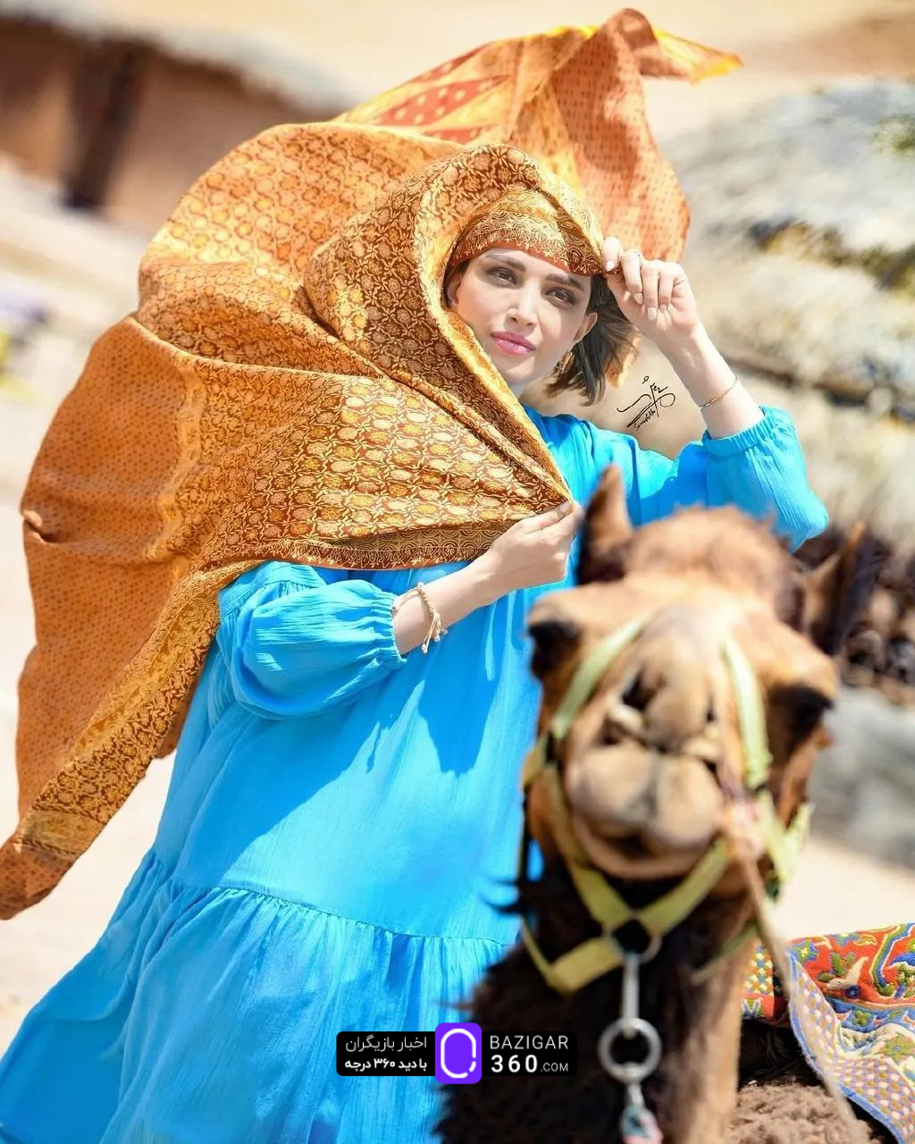 تصاویری دیدنی از بهنوش طباطبایی در کویر یزد