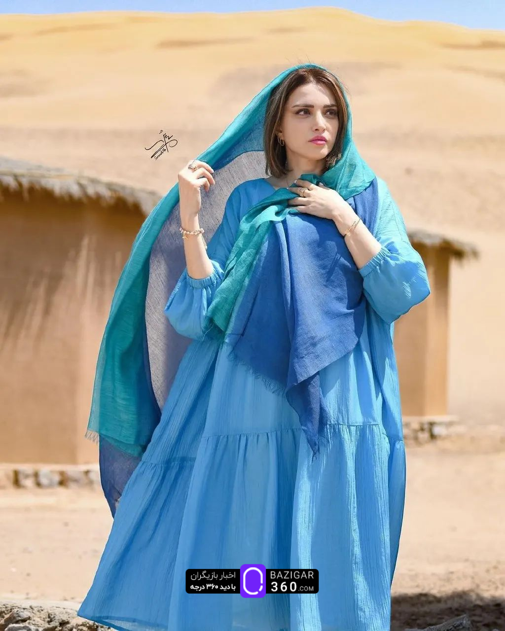 تصاویری دیدنی از بهنوش طباطبایی در کویر یزد