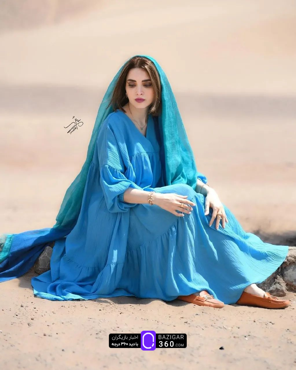 تصاویری دیدنی از بهنوش طباطبایی در کویر یزد