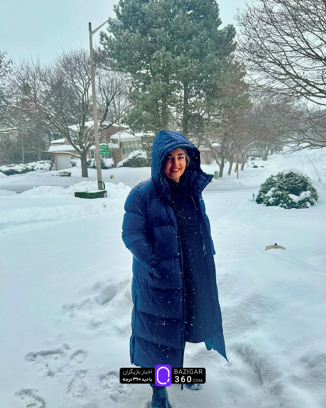 عکس‌های برفی نرگس محمدی و علی اوجی خارج از کشور