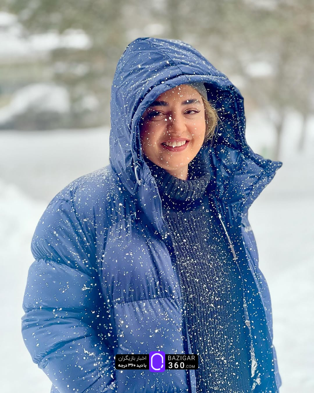 عکس‌های برفی نرگس محمدی و علی اوجی خارج از کشور