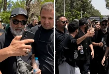 رضا عطاران در مراسم اکبر عبدی